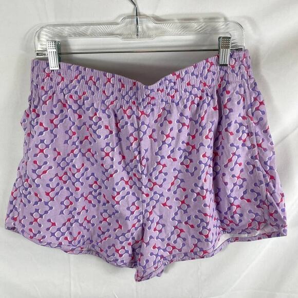 NWT Abound Women's Elastic Waist Shorts Geometric Print Pink Purple XS - Picture 4 of 4